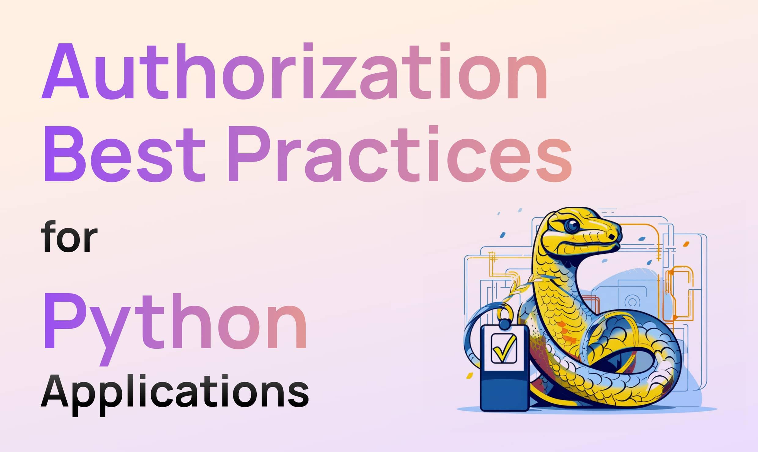 Best Practices for Authorization in Python