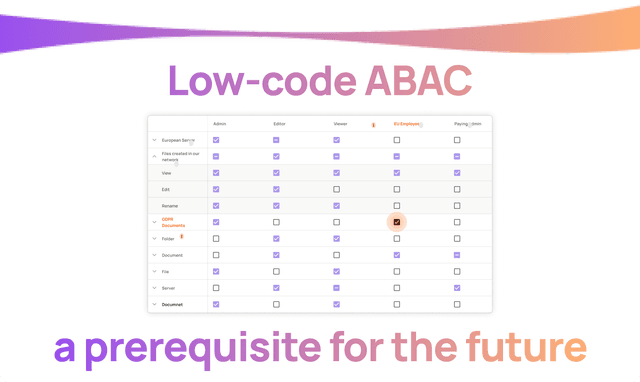 Low-code ABAC: a prerequisite for the Future